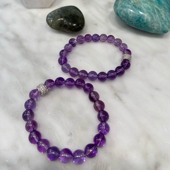 AMETHYST HEALING CRYSTAL BRACELET - Picture 2 of 4